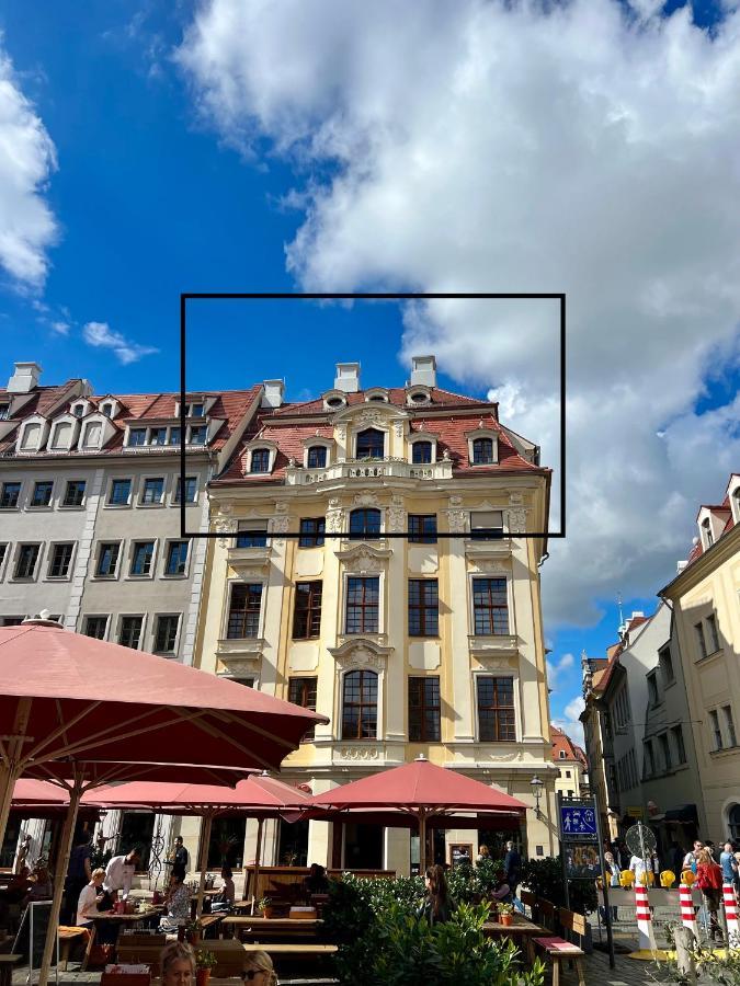 Luxus Suite Mit Einmaligem Blick Auf Die Frauenkirche Dresden Exterior foto